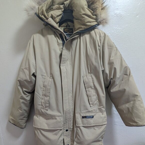 Vintage Canada Goose Langford Parka Tan Size Small, fits Medium